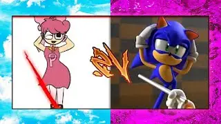 Sonic vs Pe From Alphabet Lore in ZERO TWO