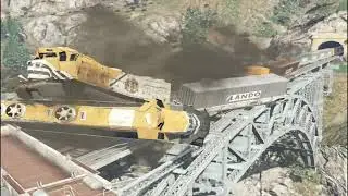 #Shorts GTA V Train crashed action scene