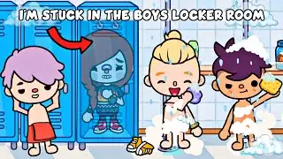 I'm Stuck In The Boys Locker Room At School | Funny Love Story | Toca Life Story / Toca Boca
