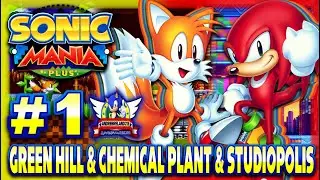 Sonic Mania Plus PS4 (1080p60fps) - Green Hill & Chemical Plant & Studiopolis Tails & Knuckles