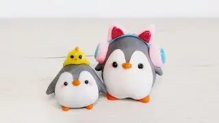 Лепка Милых Пингвинов | Фигурки из пластилина или полимерной глины