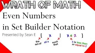 Even Numbers in Set Builder Notation