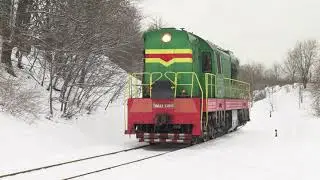 Тепловоз ЧМЭ3-3360 на пром.ветке на Копли / CME3-3360 on Kopli industrial branch