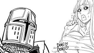 Crusader BREAKS Monster Girl With His HOLY SWORD | comic by baalbuddy