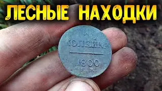 НАШЕЛ ЦАРСКИЕ МОНЕТЫ С МЕТАЛЛОИСКАТЕЛЕМ В ЛЕСУ! ШУРФ ФУНДАМЕНТА 18 ВЕКА КОП МОНЕТ НАХОДКИ В ЛЕСУ