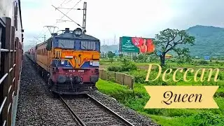22944 Indore Daund Express Crossing With 12124 Deccan Queen Express Near Malavali!
