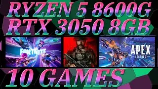 RTX 3050 8GB and Ryzen 5 8600G -- 10 Games FPS Test