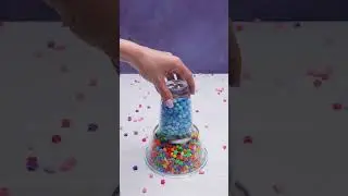 Tour de perles colorées à l'envers 