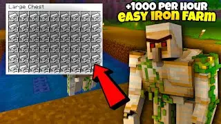 Easiest Iron Farm in Minecraft 1.21 | Minecraft best and infinite Iron Farm java & bedrock