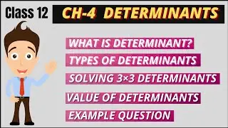 What is Determinant ?🔥| How to Solve  1×1 det , 2×2 det , 3×3 det | Expansion Along Rows And Columns