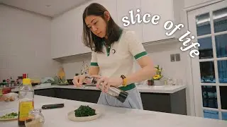Hair refresh, trying to make a Korean side dish, and a bag haul