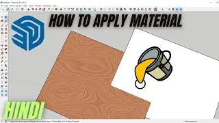 How to apply material in Sketchup | Hindi | Sketchup Tutorial