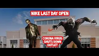 Nike Clearance Store Shuts Down With Corona Virus Tourists Inside (LAST DAY OF NIKE)