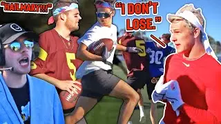 DISRESPECTING TIKTOKERS IN 7 ON 7 FOOTBALL! (TRASH TALK)