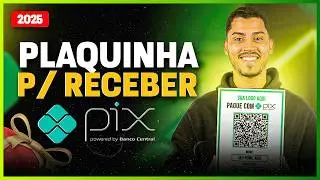 COMO CRIAR PLACA com QR CODE GRÁTIS para RECEBER PIX em QUALQUER BANCO [+🎁]