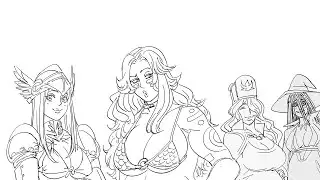 Demon King Against All Female Adventurer Party | comic by baalbuddy