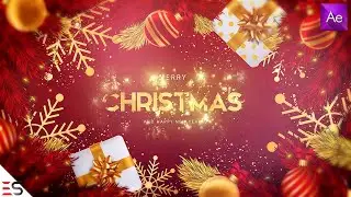Free - Merry-Christmas text logo reveal | Download After Effects Template/Project