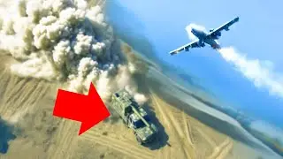 A‑10 Warthog in Action - GAU-8 Shreds Houthi Launcher in Seconds