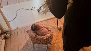 How to pose a baby girl in props - Newborn photography tutorial -  live session un edited and raw |