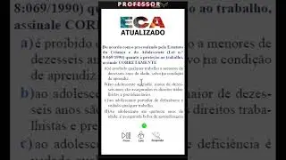 ECA  para CONCURSO de PROFESSOR [Art.64] Eca Atualizado 2024 