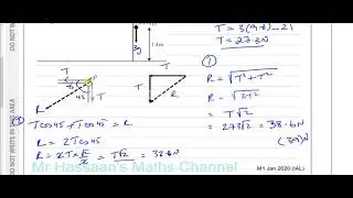 WME0101 Mechanics M1 Jan 2020 IAL Q7 Dynamics   Connected Particles