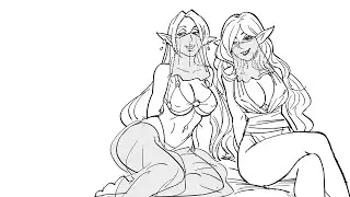 Holy Knight Rejects Elven Temptation | comic by baalbuddy