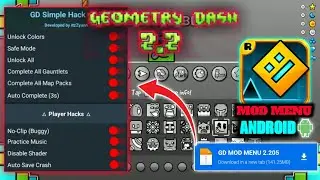 Geometry dash 2.205 mod menu🔥||GD mod menu apk android 2024 download on mobile||Alex Noble❤