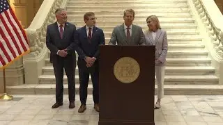 Gov. Kemp shows support to Justice Pinson ahead of Georgia primary | Full remarks