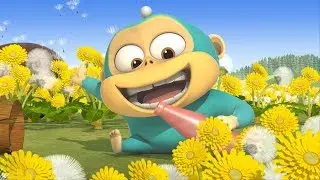 Alien Monkeys 🙈 Dandelion - Intruder 2 - Poisonous spider - Animation for Kids