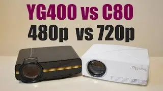 YG400 vs C80, 480p vs 720p, Проектор Projector.