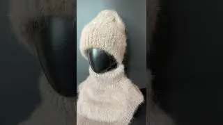 Комплект из Ангоры 80 в цвете тауп в наличии .4000 руб #knittedhat #вязанаяшапка