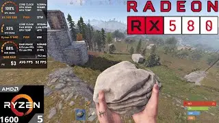 Rust : RX 580 8GB + Ryzen 5 1600 (tested in 2024)