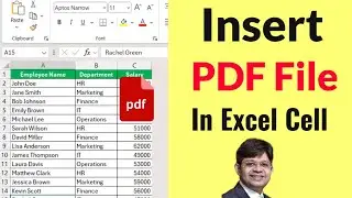 How to insert PDF file in Excel | Insert pdf in excel| attach pdf in excel