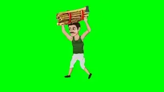 लकड़हारा cartoon video green screen/ lakadhara green screen video background cartoon