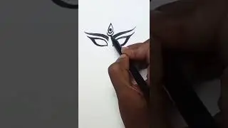 easy maa durga drawing #art #drawing #youtubeshorts