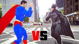 SUPERMAN Vs BATMAN Epic Battle - GTAIV Superheroe Mods