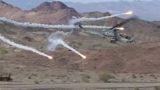 Military Helicopters Engage Targets During Training Exercise - Video 1