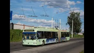 Поездка на троллейбусе БКМ-333,борт.№ 3638,марш.53 в парк