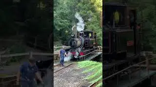 Shelley Dark Travel train on turntable