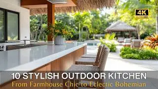 10 Rustic Modern Outdoor Kitchen Styles for the Ultimate Backyard Culinary & Cozy Outdoor Retreats
