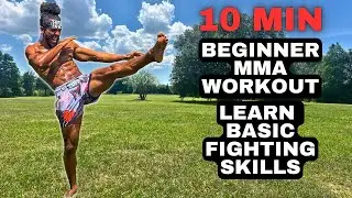 10 Min Beginner MMA Workout | Learn Basic Fighting Skills