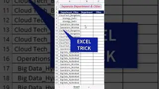 Let's learn an excel trick to separate text in seconds ☺🙏