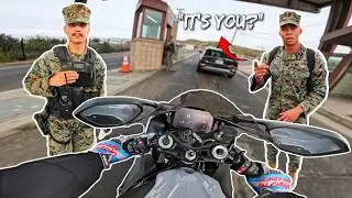 Riding My S1000rr On To Marine Base...
