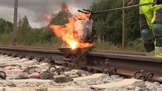 Капитальный ремонт ж.д. часть 8/8 - Термитная сварка рельсов / Track repair 8/8 - Thermite welding
