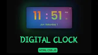 Digital clock using html css and javascript | Project for beginners | Digital Clock | @d-coder1898