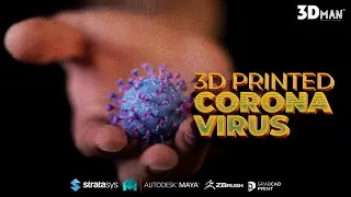 3D Printed Corona Virus in full color for lab use and education