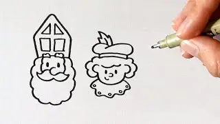 Zo teken je Sint & Piet! (MAKKELIJK) | Doodle Dag #52