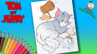 Том и Джерри Раскраски из мультика. Раскраска для детей Том и Джерри