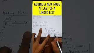 Adding a new node at the end of the linked list 