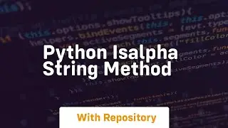 Python isalpha string method